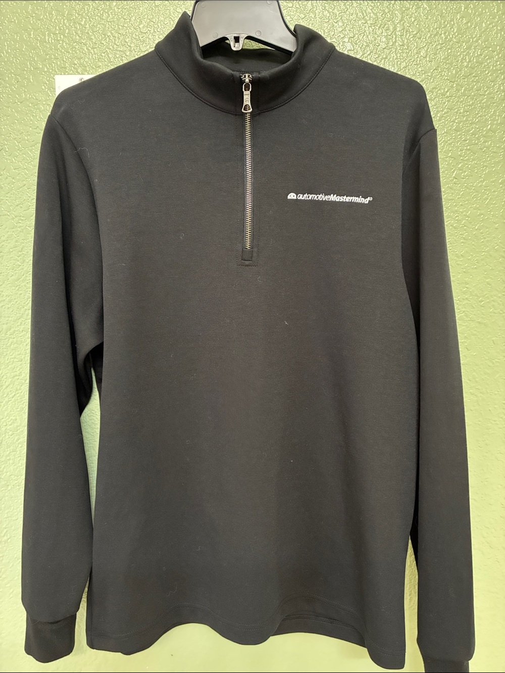 Brooks Brothers Black Quarter-Zip Men's Sweatshirt,43% cotton